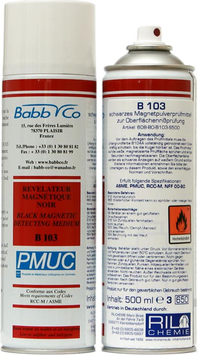 B103 - Magnetpulverprüfmittel, schwarz, 500 ml Aerosol-380