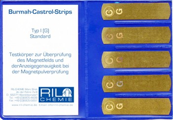 Burmah Castrol Strips Type I G (Standard), Streifen zur Überprüfung des Magnetfelds,field indicators-391