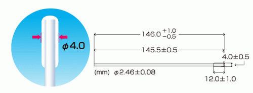 Reinraumstäbchen RIL-CHEMIE 800-WS-EGR40 (Auftragehilfe) zylinderförmiger, langer, flacher Kopf